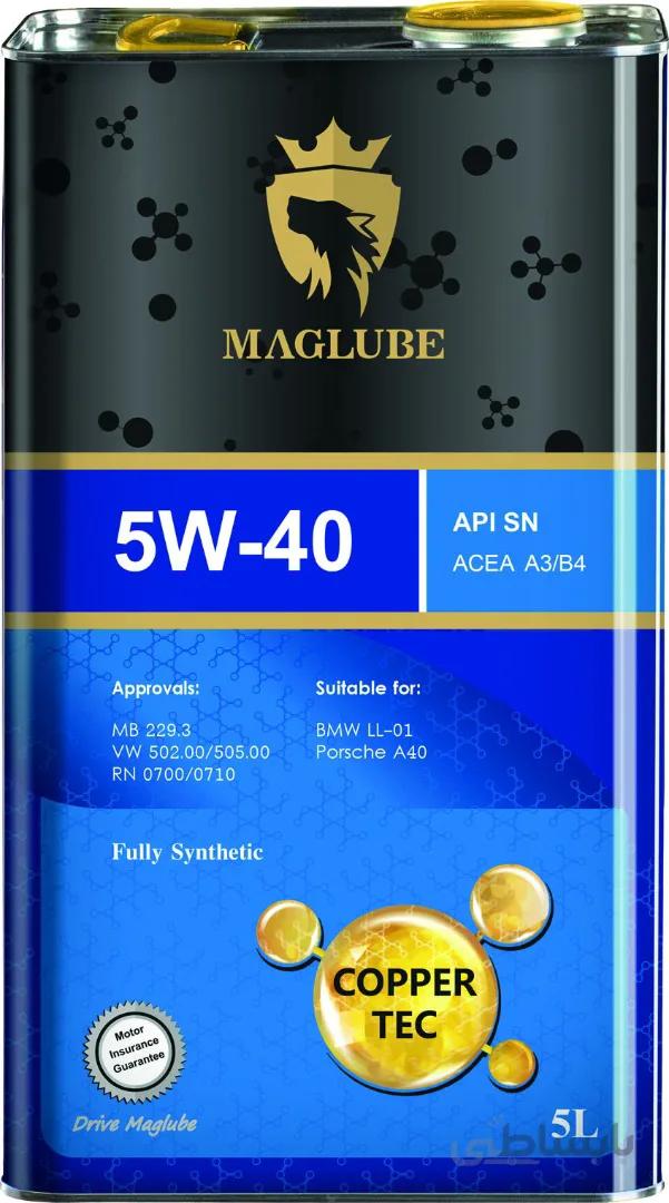 روغن موتور مگلوب کوپر تک 5W40 SN پنج لیتری-کارتن 4 تایی
