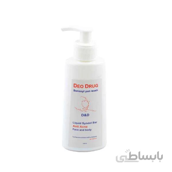 پن مایع بنزویل پراکساید ضد جوش صورت و بدن Benzoyl peroxide دئودراگ 150 میلی لیتر ا Deodrug Benzyl Pan Wash150mil