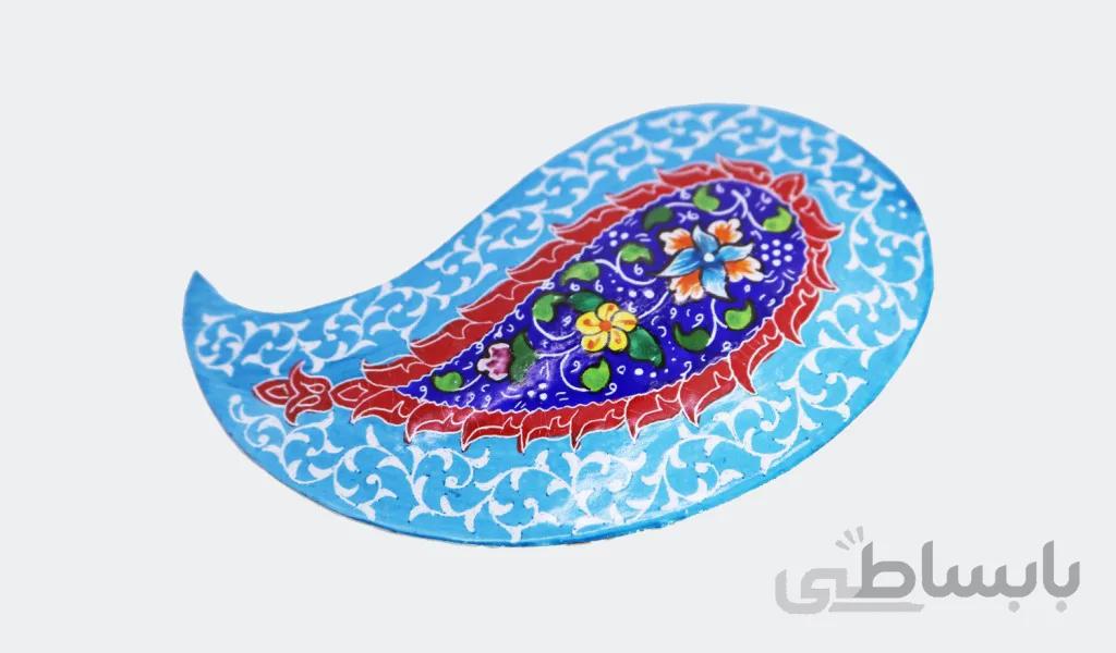 پلاک بته جقه یا طرح ترمه سبک مینای پرداز