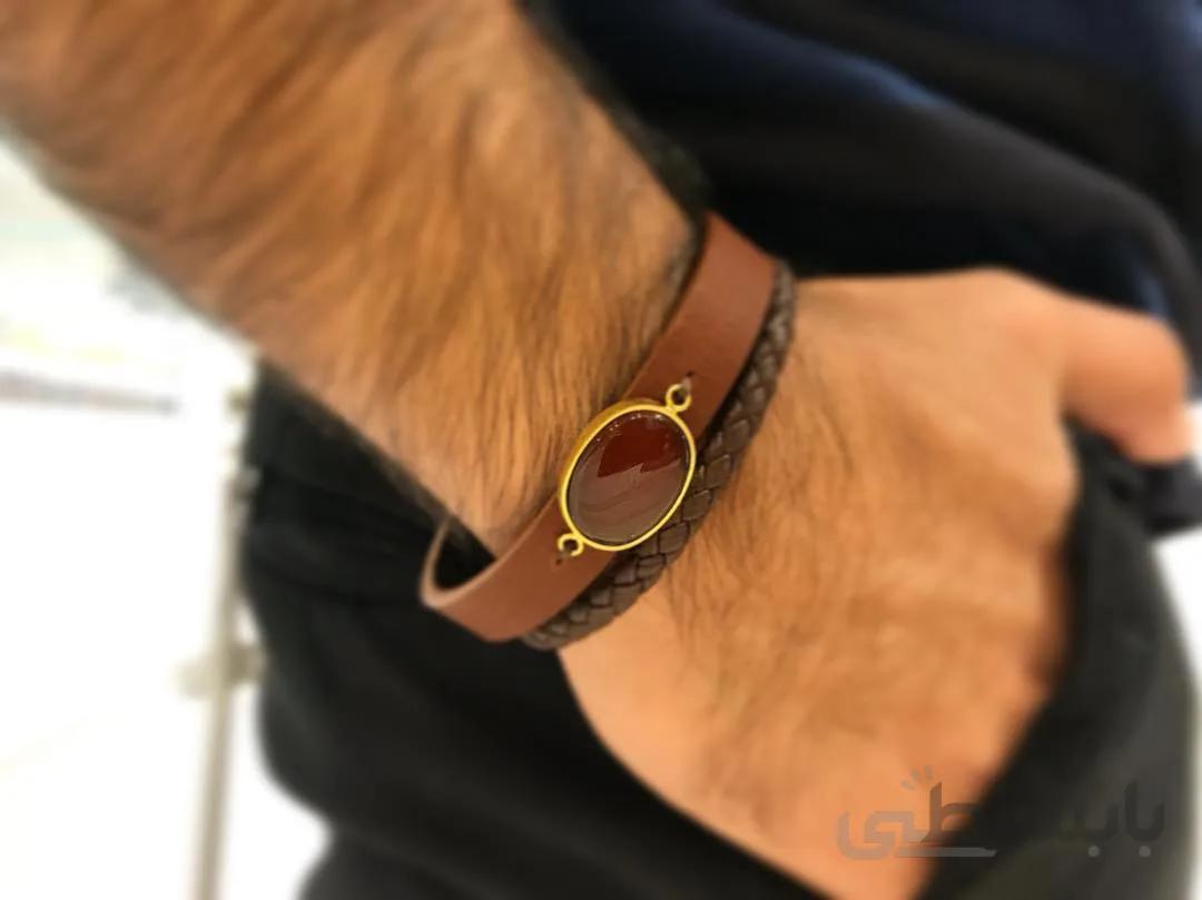 دستبند عقیق خراسانی کد kasra-2