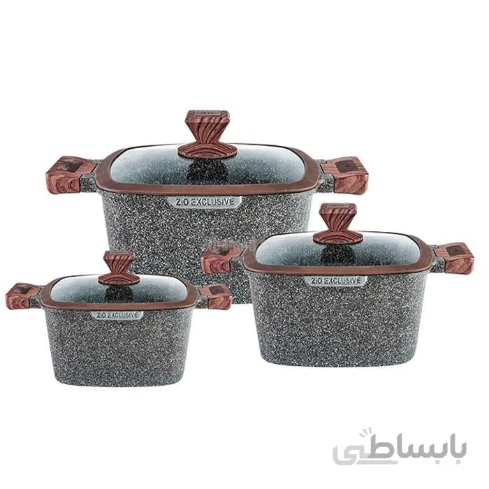 سرویس قابلمه گرانیتی زیوZio مدل Z 8350 22 در4رنگ طرح جامبو Jumbo