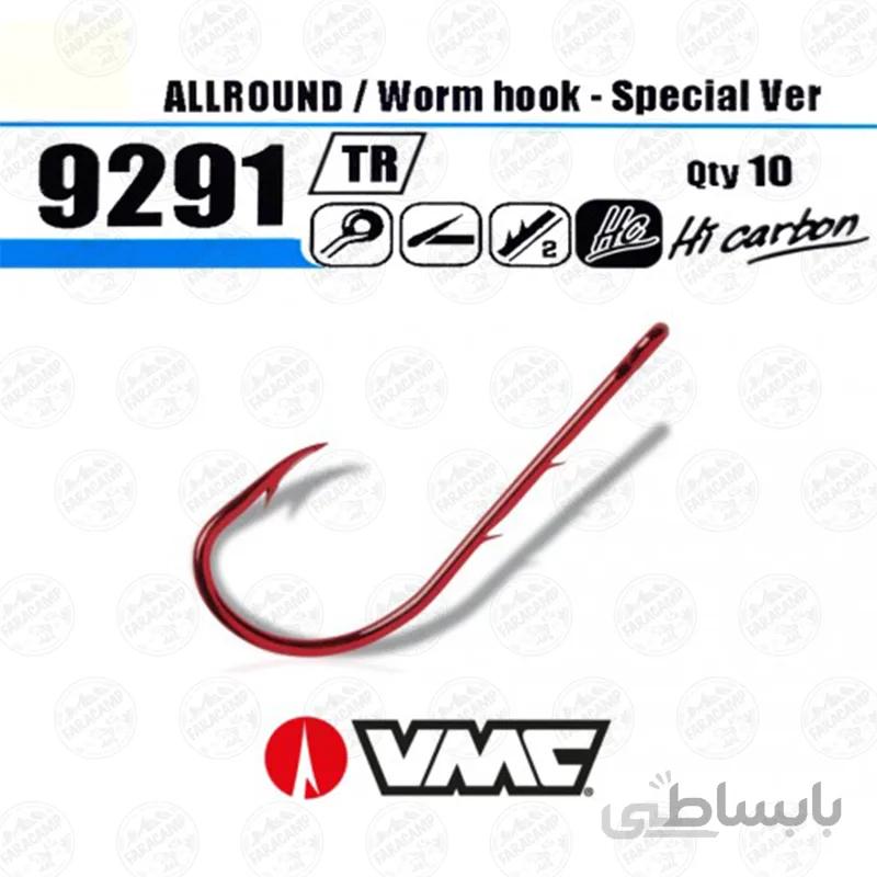 قلاب ماهیگیری vmc فرانسه قرمز 9291 بسته 10 عددی سایز 1