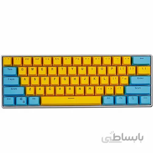 Taide 61 Key ANSI Layout OEM پروفایل نصب شده PBT صفحه کلید ضخیم برای صفحه کلید مکانیکی 60٪ (رنگ 27) ا Taide 61 Key ANSI Layout OEM Profile PBT Thick Keycaps for 60% Mechanical Keyboard (Color 16)
