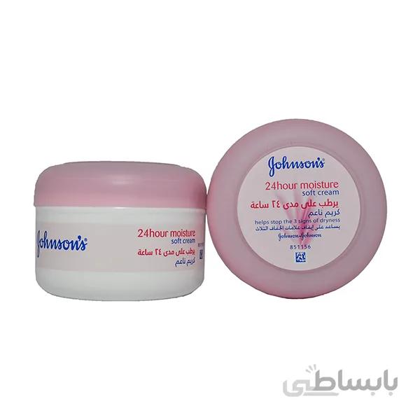 کرم مرطوب کننده ۲۴ ساعته جانسون Johnsons 24hour Moisture Soft Cream 200ml