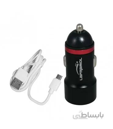 شارژر فندکی فست LAPRAMOL مدل LP-R2 به همراه کابل میکرو یو اس بی