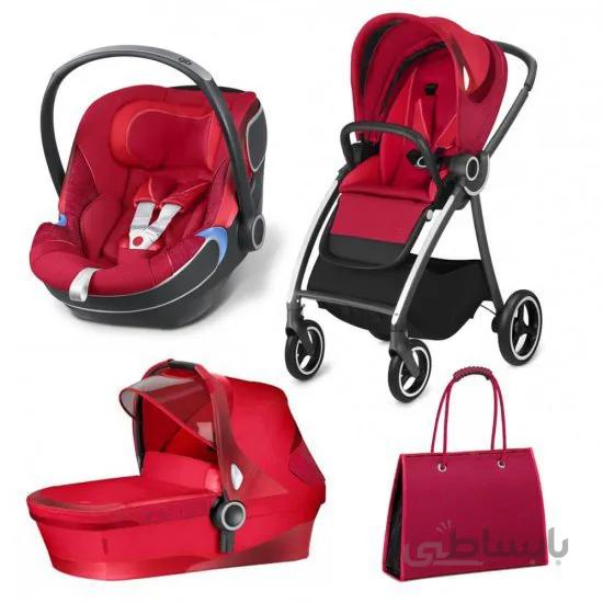ست 5 تکه کالسکه نوزاد Gb مدل MarisBold Sport Red
