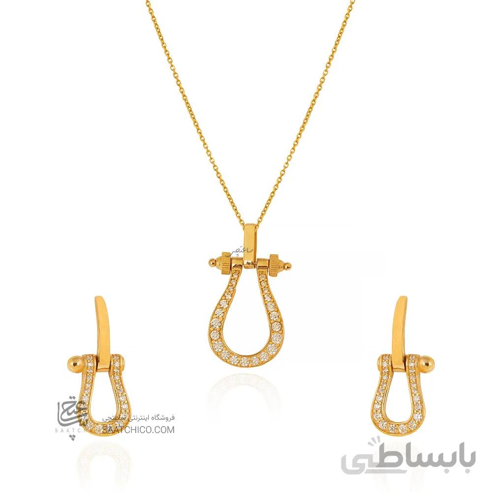 نیم ست طلا طرح فرد کد CS346