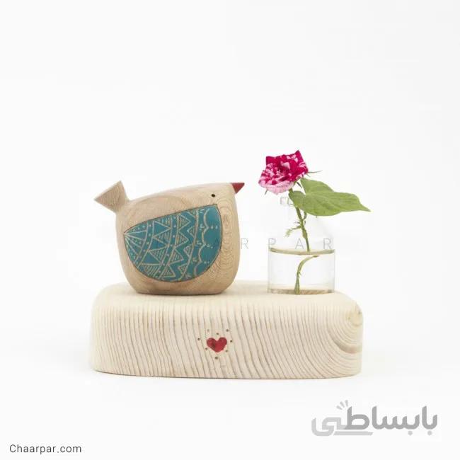 گلدان رو میزی پرنده تکی