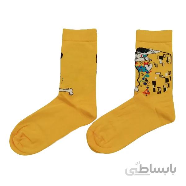 جوراب اسپرت زیبا زنانه طرح بوسه کلیمت کد PH451