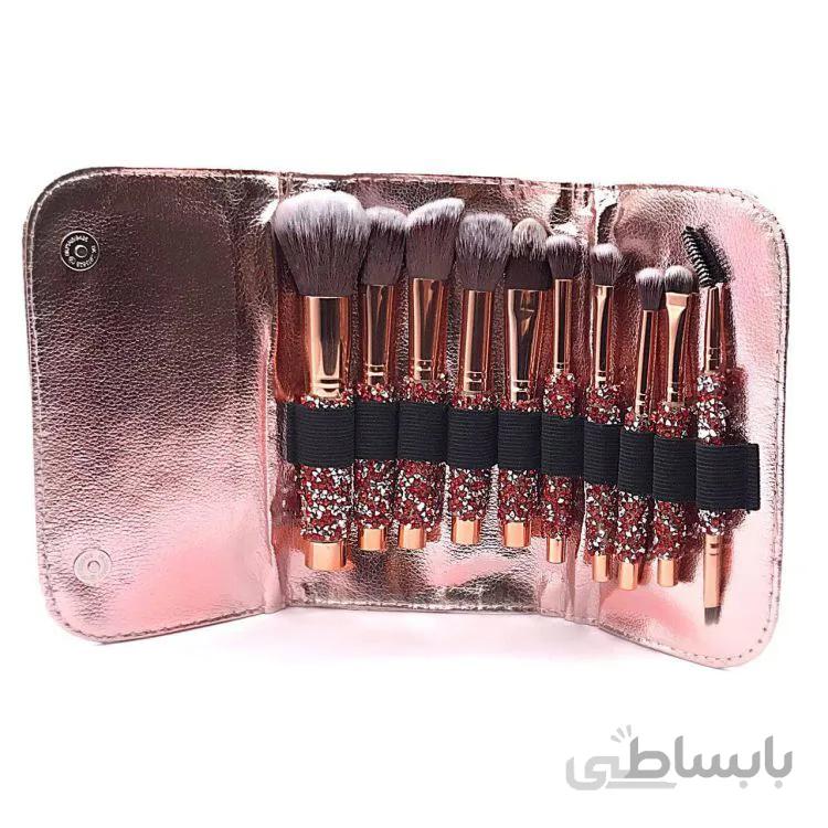 ست براش آرایش دسته نگین دار