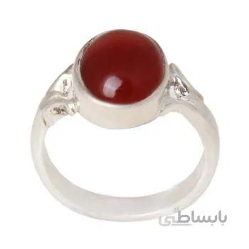 انگشتر نقره مردانه مدل سنگ عقیق یمن کد AM_2093