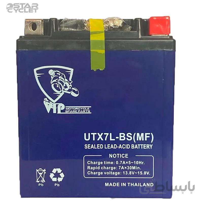 باتری وی ای پی مدل 12v 7a بلند مناسب موتورهای CF و ماهیندرا
