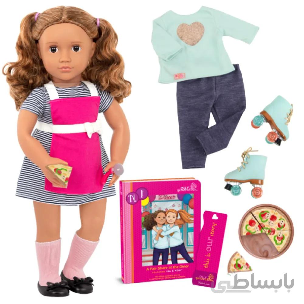 عروسک پیش خدمت مدل Isa همراه با کتاب Doll with Book - Isa