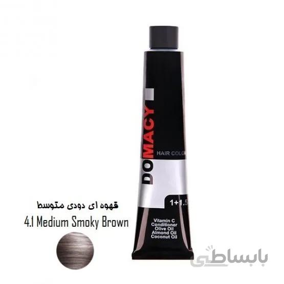 رنگ مو دوماسی سری دودی Medium Smoky Brown Cendre 4.1
