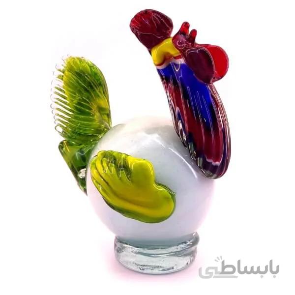 مجسمه خروس شیشه ای تزئینی