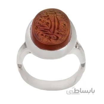 انگشتر نقره مردانه مدل عقیق یمنی خطاطی صلوات رکاب دست ساز کد am_1728