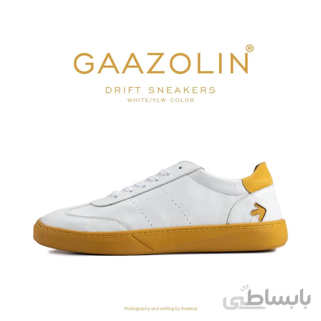 کتانی دریفت گازولین سفید زرد – GAAZOLIN Drift Sneakers White Yellow Color