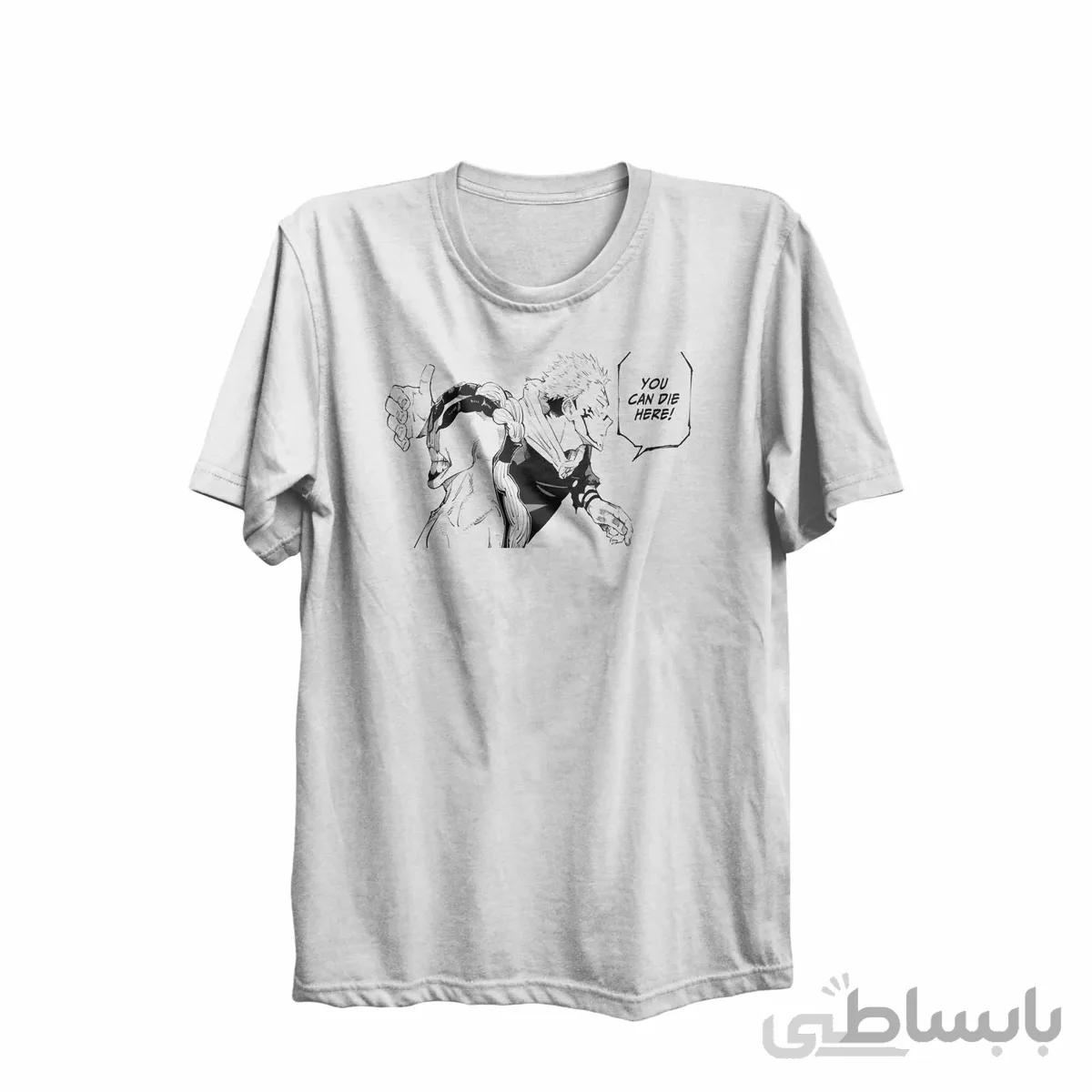 تیشرت یقه گرد سفید طرح انیمه جوجوتسو کایسن Jujutsu Kaisen کدKCT10432