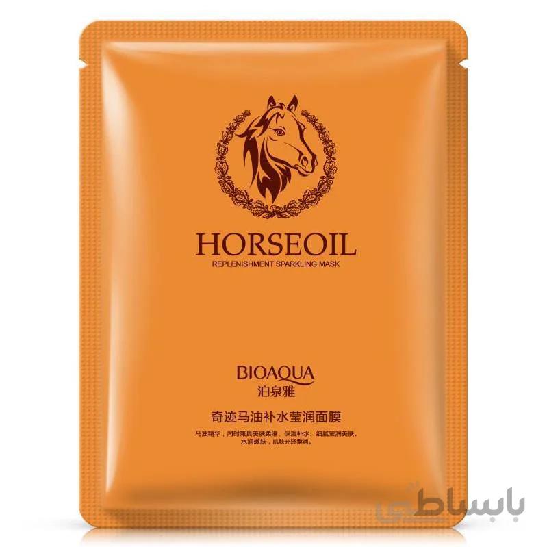 ماسک ورقه ای صورت ضد چروک و جوانساز روغن اسب بیوآکوا