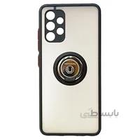 قاب محافظ مات انگشتی سامسونگ آ32 4جی Translucent Matte Hybrid Ring Case samsung a32 4Gمشکی