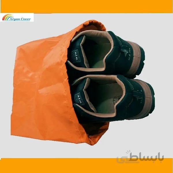 کاور کفش رنگ نارنجی پشت نقره ای