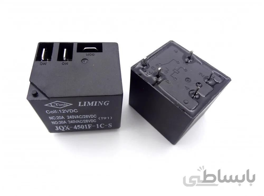 رله کولری NT90 12v جریان 30A مارک Liming مدل T91 کد JQX-4501F-1C