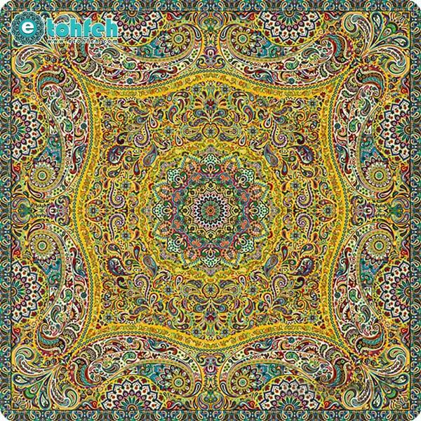 رومیزی مربع ترمه طرح پدیده کد ۸۶۱