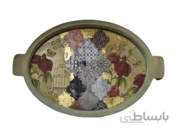 سینی بیضی ورق طلا