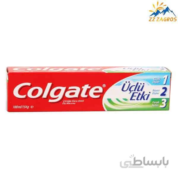 خمیر دندان کولگیت 3 کاره حجم 100میل Colgate