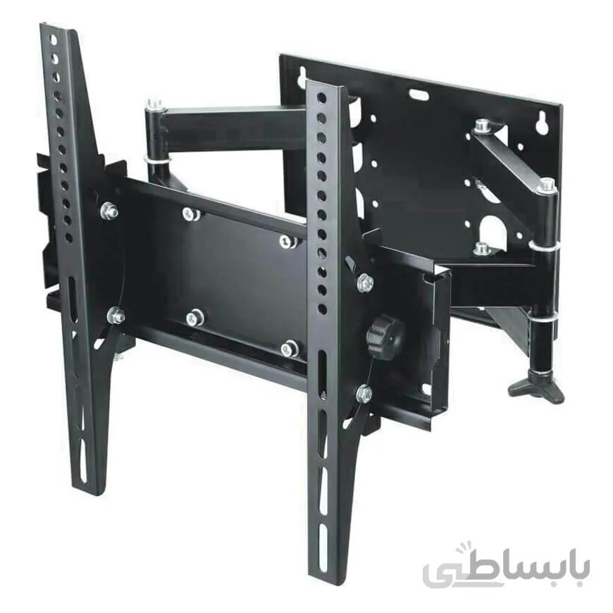 پایه دیواری تلویزیون دو بازویی چرخشی 4 جهت 40 تا 65 اینچ