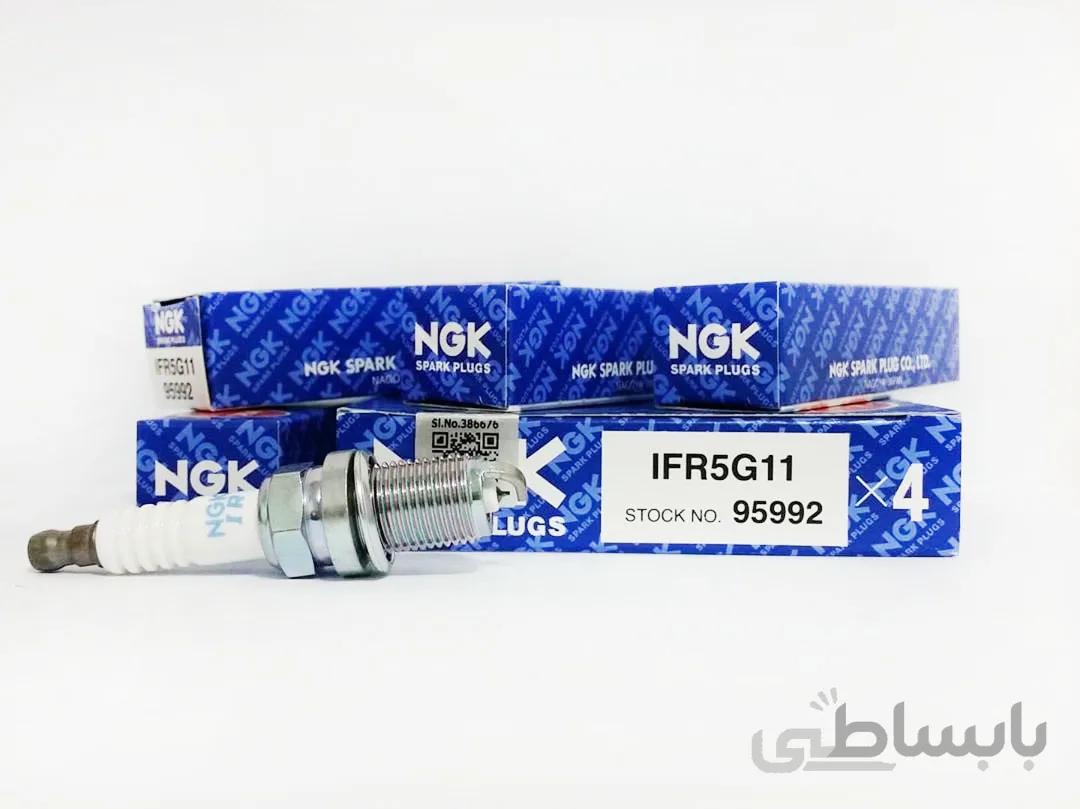 شمع سوزنی ایریدیوم لیزری پایه کوتاه NGK ژاپن 95992 IFR5G-11 ا IFR5G-11