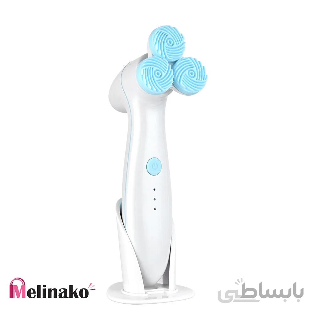 فیس براش شارژی ضد اب دارای 3 برس قابل تعویض مدل facial cleansing spain brush set with 3 replaceable heads