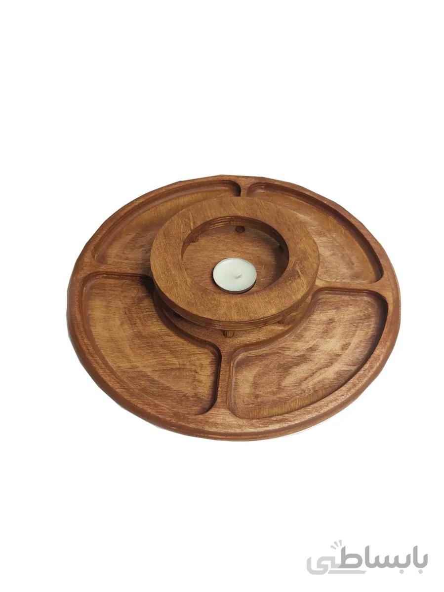 اردو خوری وارمر دار چوبی طرح گرد