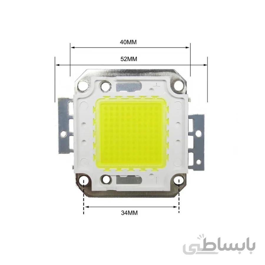 LED پاور 100W سفید مهتابی چیپ کوچک