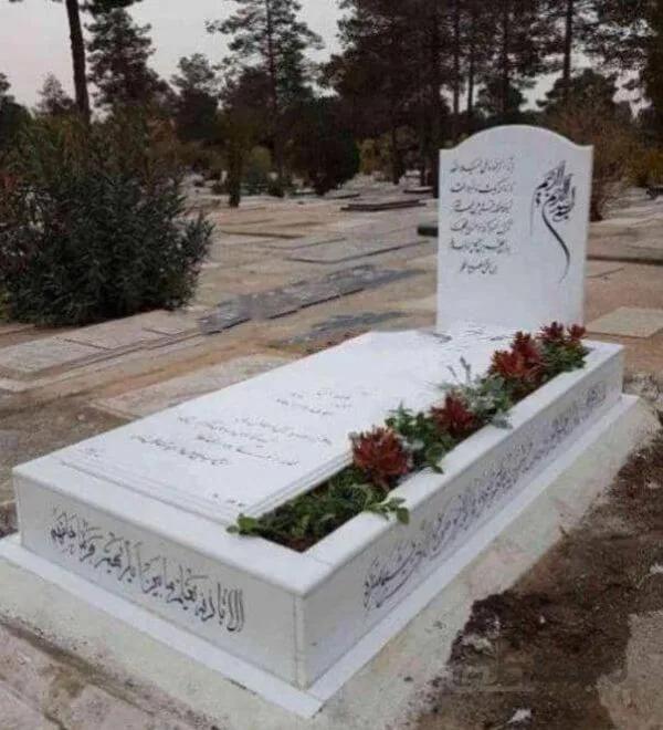 سنگ مزار نانو طرح باغچه ای