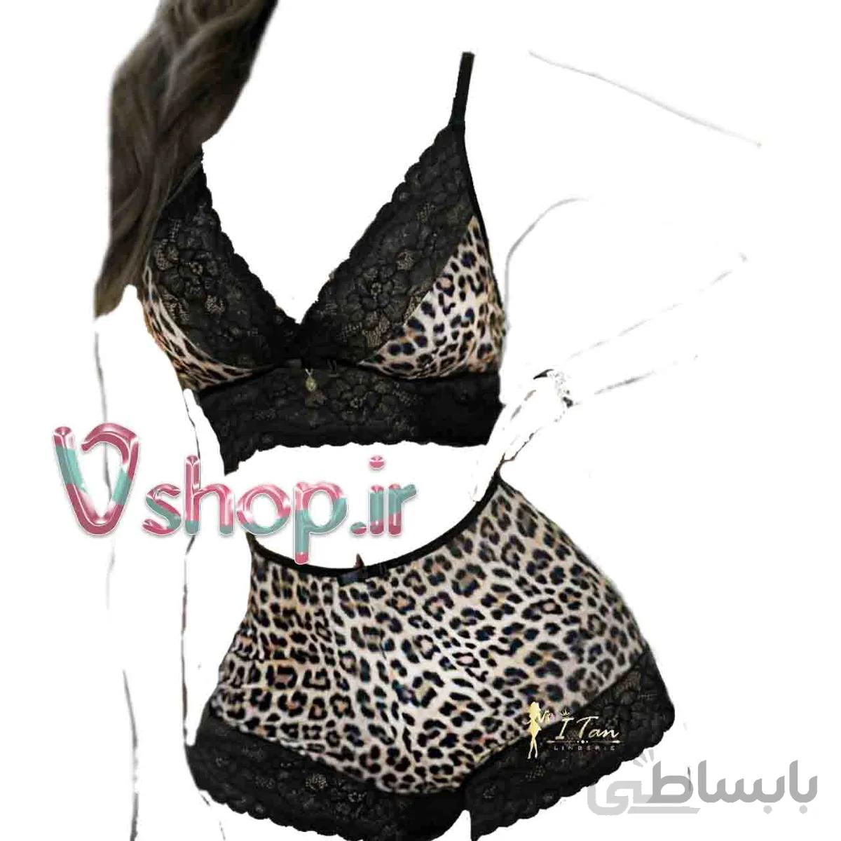نیم تنه و شلوارک پلنگی itan 401