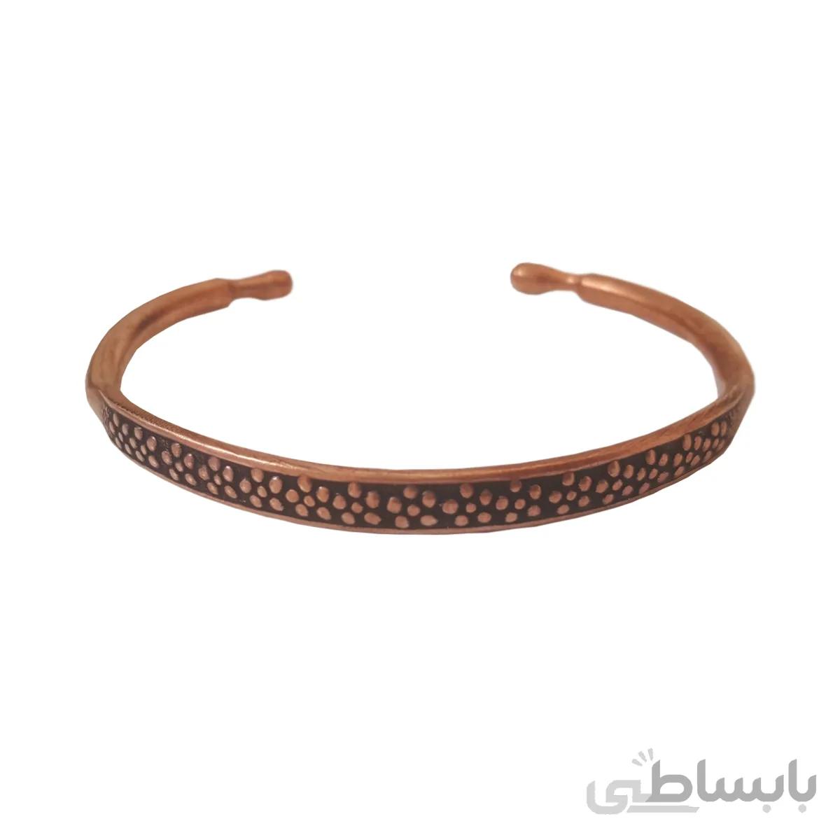 دستبند مسی مفتولی نقطه نقطه کد JW150