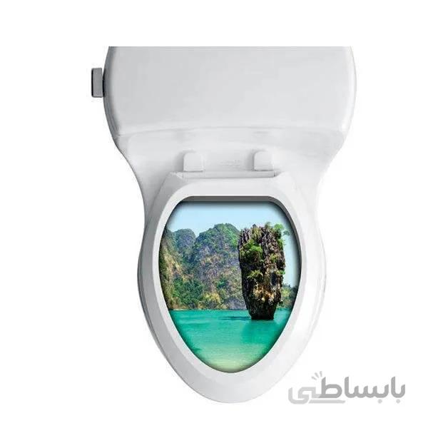 استیکر سرویس بهداشتی طرح Island01