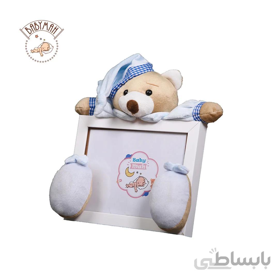 قاب عکس کودک خرس تدی رنگ آبی