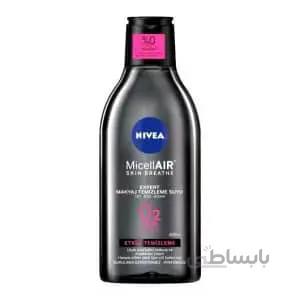 محلول ارایش پاک کن نیوا ضداب با پد مخصوص ۴۰۰میل Nivea waterproof makeup remover with special pad