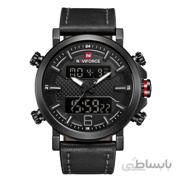 ساعت مچی عقربه‌ای مردانه نیوی فورس مدل NF9135M -B-GY-B