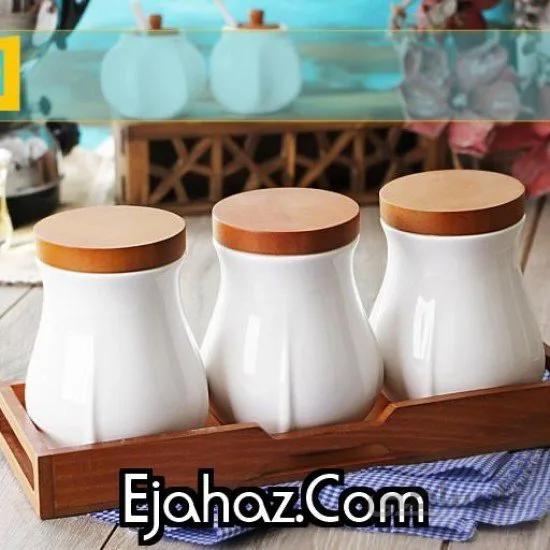 پاسماوری 3 تکه چوبی سرامیکی