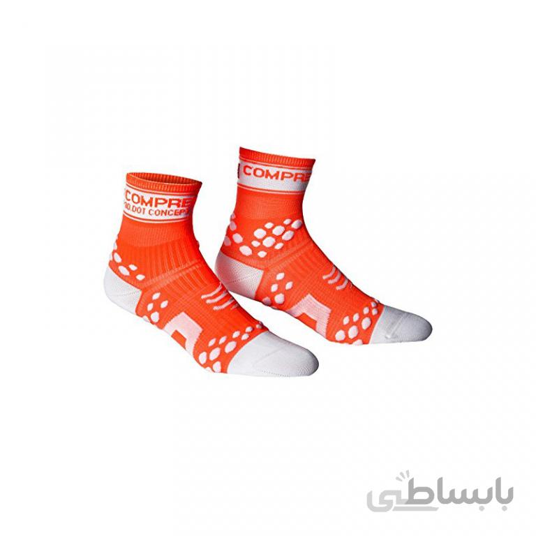 جوراب دوچرخه سواری 3D DOT نارنجی
