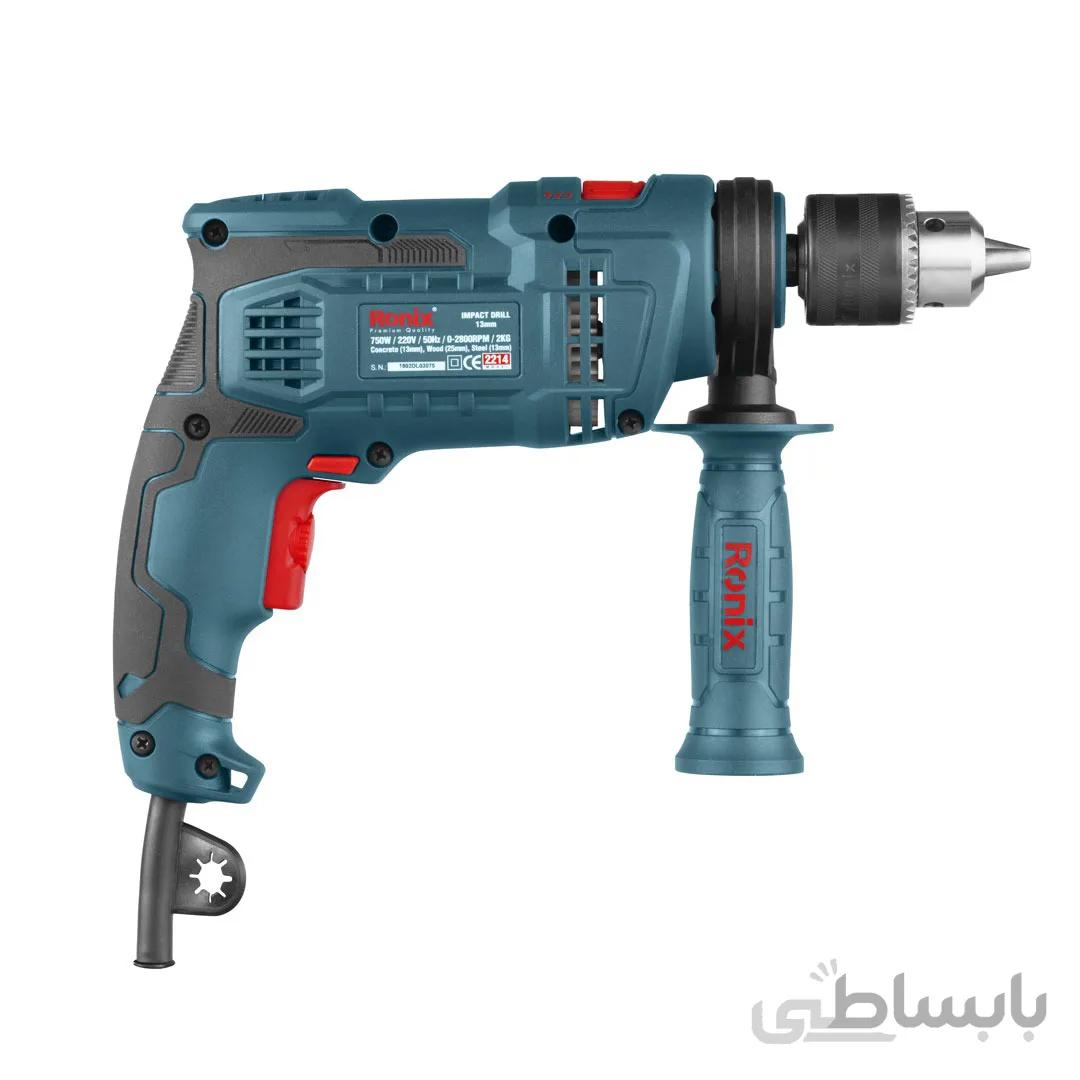 دریل برقی چکشی 750 وات 2800 دور 2214 رونیکس