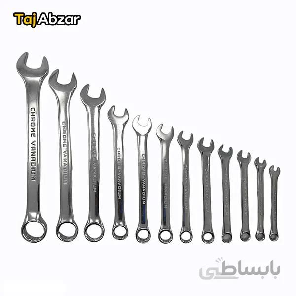 مجموعه 12عددی آچار یکسر تخت یکسر رینگی هانتر
