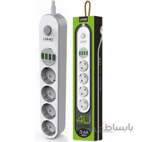 شارژر 4 پورت+4 راهیLDNIO