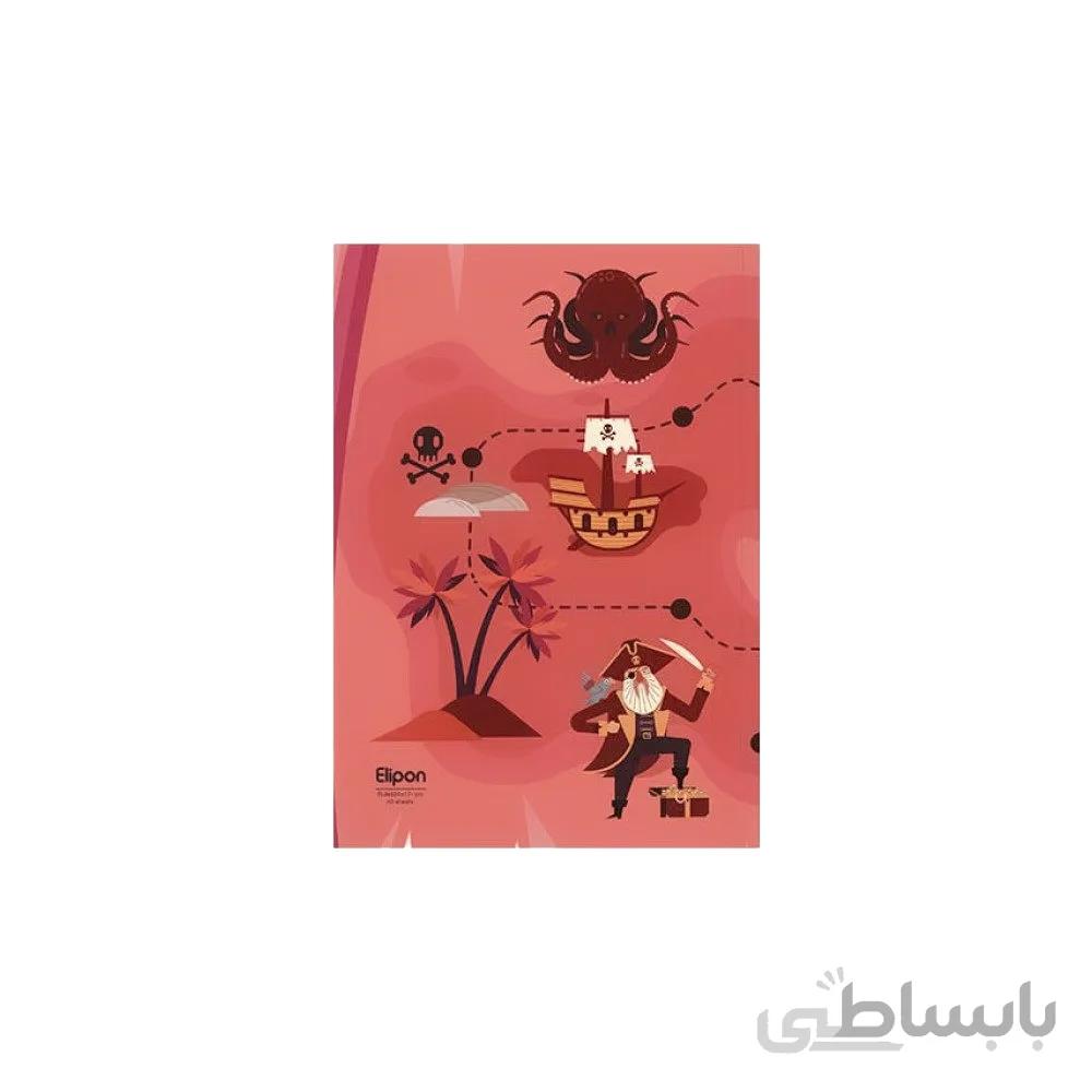 دفتر مشق 40 برگ ته چسب الیپون کد 2921214
