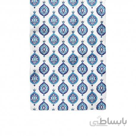 دستمال گردن سفید آبی