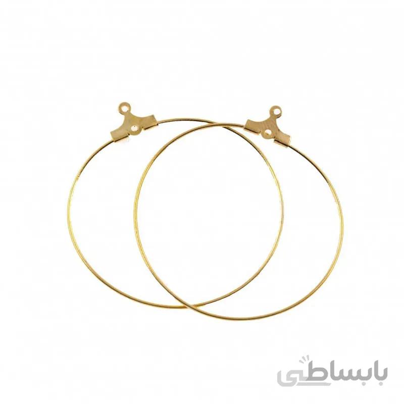 حلقه گوشواره طلایی 40mm بسته دو عددی