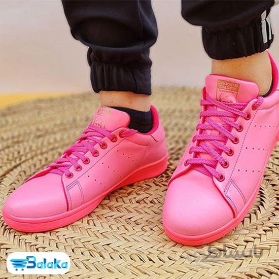 کتانی استن اسمیت زیره پیو صورتی کد blk-293
